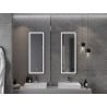 Mexen Coro beleuchteter Badezimmerspiegel 45 x 120 cm, LED 6000K, Antibeschlag, schwarzer Rahmen - 9817-045-120-611-70