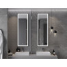 Mexen Coro beleuchteter Badezimmerspiegel 50 x 150 cm, LED 6000K, Antibeschlag, schwarzer Rahmen - 9817-050-150-611-70