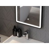 Mexen Coro beleuchteter Badezimmerspiegel 50 x 150 cm, LED 6000K, Antibeschlag, schwarzer Rahmen - 9817-050-150-611-70
