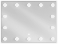 Mexen Dona beleuchteter Badezimmerspiegel 80 x 60 cm, LED 6000K, Antibeschlag - 9818-080-060-611-00