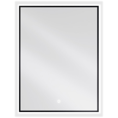 Mexen Erma beleuchteter Badezimmerspiegel 60 x 80 cm, LED 6000K, Antibeschlag, schwarzer Rahmen - 9814-060-080-611-70