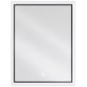 Mexen Erma beleuchteter Badezimmerspiegel 60 x 80 cm, LED 6000K, Antibeschlag, schwarzer Rahmen - 9814-060-080-611-70