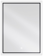 Mexen Erma beleuchteter Badezimmerspiegel 60 x 80 cm, LED 6000K, Antibeschlag, schwarzer Rahmen - 9814-060-080-611-70