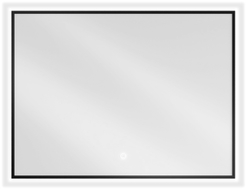 Mexen Erma beleuchteter Badezimmerspiegel 80 x 60 cm, LED 6000K, Antibeschlag, schwarzer Rahmen - 9814-080-060-611-70