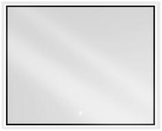 Mexen Erma beleuchteter Badezimmerspiegel 100 x 80 cm, LED 6000K, Antibeschlag, schwarzer Rahmen - 9814-100-080-611-70