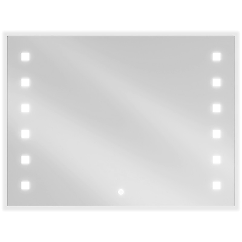 Mexen Ner beleuchteter Badezimmerspiegel 80 x 60 cm, LED 6000K, Antibeschlag - 9809-080-060-611-00