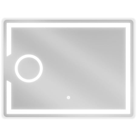 Mexen Onyx beleuchteter Badezimmerspiegel mit Kosmetikspiegel 80 x 60 cm, LED 6000K, Antibeschlag - 9813-080-060-611-00