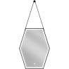 Mexen Orla beleuchteter Badezimmer-Spiegel 60 x 80 cm, LED 6000K, Antibeschlag, schwarzer Rahmen - 9815-060-080-611-70