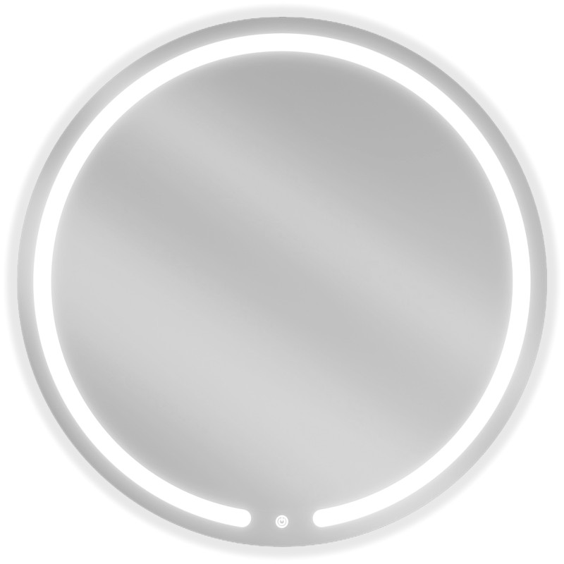 Mexen Rose beleuchteter, runder Badezimmerspiegel 80 cm, LED 6000K, Antibeschlag - 9810-080-080-611-00