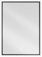 Mexen Erma beleuchteter Badezimmerspiegel 50 x 70 cm, LED 6000K, Antibeschlag, schwarzer Rahmen - 9814-050-070-611-70
