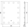 Mexen Dona LED-beleuchteter Badezimmerspiegel 60 x 80 cm, 6000K, Antibeschlag - 9818-060-080-611-00