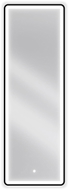 Mexen Coro beleuchteter Badezimmerspiegel 50 x 150 cm, LED 6000K, Antibeschlag, schwarzer Rahmen - 9817-050-150-611-70