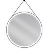 Mexen Reni beleuchteter runder Badezimmerspiegel, 90 cm, LED 6000K, Antibeschlag, schwarzer Rahmen - 9812-090-090-611-70