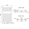 Mexen Hades Badezimmerheizkörper 800 x 500 mm, 386 W, weiß - W104-0800-500-00-20