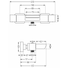 Mexen Cube thermostatische Badewannenarmatur, schwarz - 77360-70