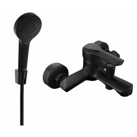 Mexen Sabre R05 Badewannenarmatur mit Duschset, schwarz - 7213R05-70