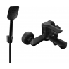 Mexen Sabre R62 Badewannenarmatur mit Duschset, Schwarz - 7213R62-70