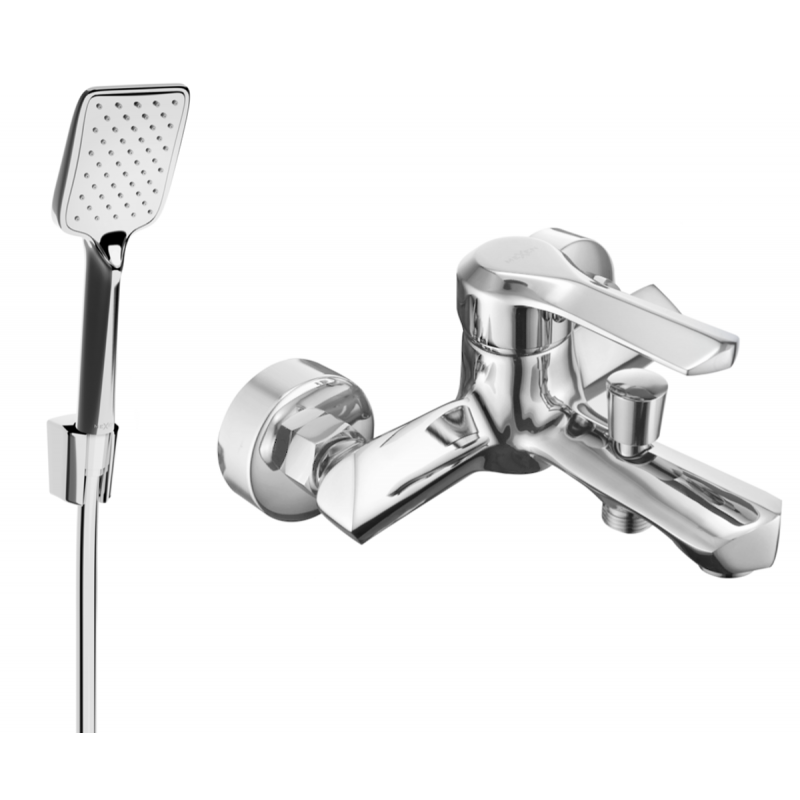 Mexen Sabre R62 Badewannenarmatur mit Duschset, Chrom - 7213R62-00