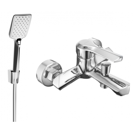 Mexen Sabre R62 Badewannenarmatur mit Duschset, Chrom - 7213R62-00