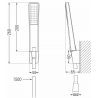 Mexen Sabre R72 Badewannenarmatur mit Duschset, schwarz - 7213R72-70