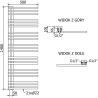 Mexen Neptun Dekorativer Badezimmerheizkörper 1400 x 500 mm, 532 W, schwarz - W101-1400-500-00-70