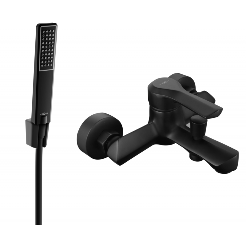 Mexen Sabre R72 Badewannenarmatur mit Duschset, schwarz - 7213R72-70