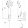 Mexen Sabre R74 Badewannenarmatur mit Duschset, schwarz - 7213R74-70