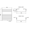 Mexen Apollo Badezimmerheizkörper 660 x 550 mm, 386 W, schwarz - W117-0660-550-00-70