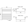 Mexen Apollo Badheizkörper 660 x 550 mm, 386 W, schwarz - W117-0660-550-00-70