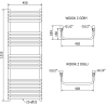Mexen Apollo Badheizkörper 1210 x 450 mm, 566 W, weiß - W117-1210-450-00-20