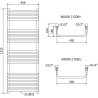 Mexen Apollo Badezimmerheizkörper 1210 x 450 mm, 566 W, schwarz - W117-1210-450-00-70