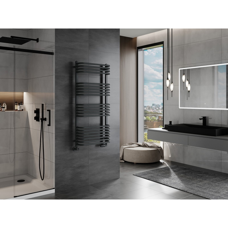 Mexen Apollo Badezimmerheizkörper 1210 x 550 mm, 641 W, Anthrazit - W117-1210-550-00-66