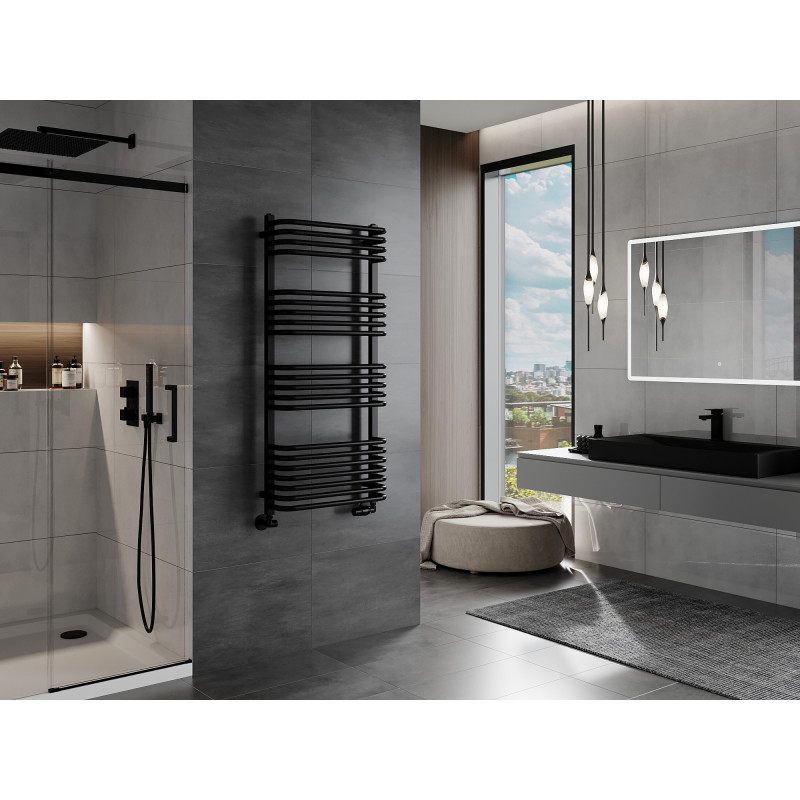 Mexen Apollo Badezimmerheizung 1210 x 550 mm, 641 W, schwarz - W117-1210-550-00-70
