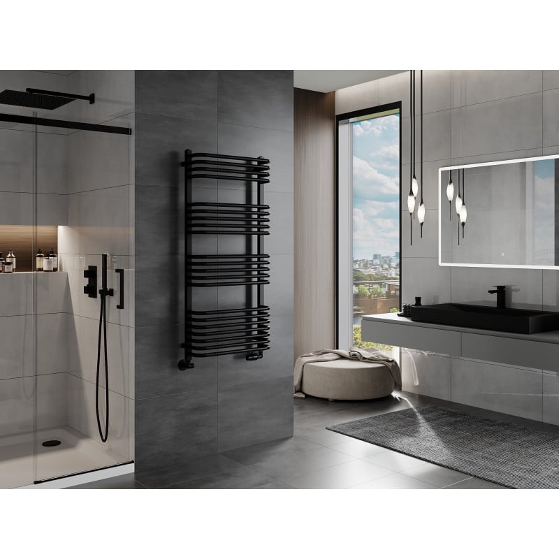 Mexen Apollo Badheizkörper 1210 x 550 mm, 641 W, schwarz - W117-1210-550-00-70