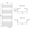 Mexen Apollo Heizkörper 1210 x 550 mm, 641 W, Anthrazit - W117-1210-550-00-66
