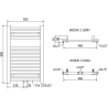 Mexen Pluton Badezimmerheizkörper 800 x 500 mm, 410 W, weiß - W106-0800-500-00-20
