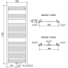 Mexen Pluton Badheizkörper 1700 x 600 mm, 991 W, weiß - W106-1700-600-00-20