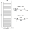 Mexen Pluton Badheizkörper 1700 x 600 mm, 991 W, schwarz - W106-1700-600-00-70