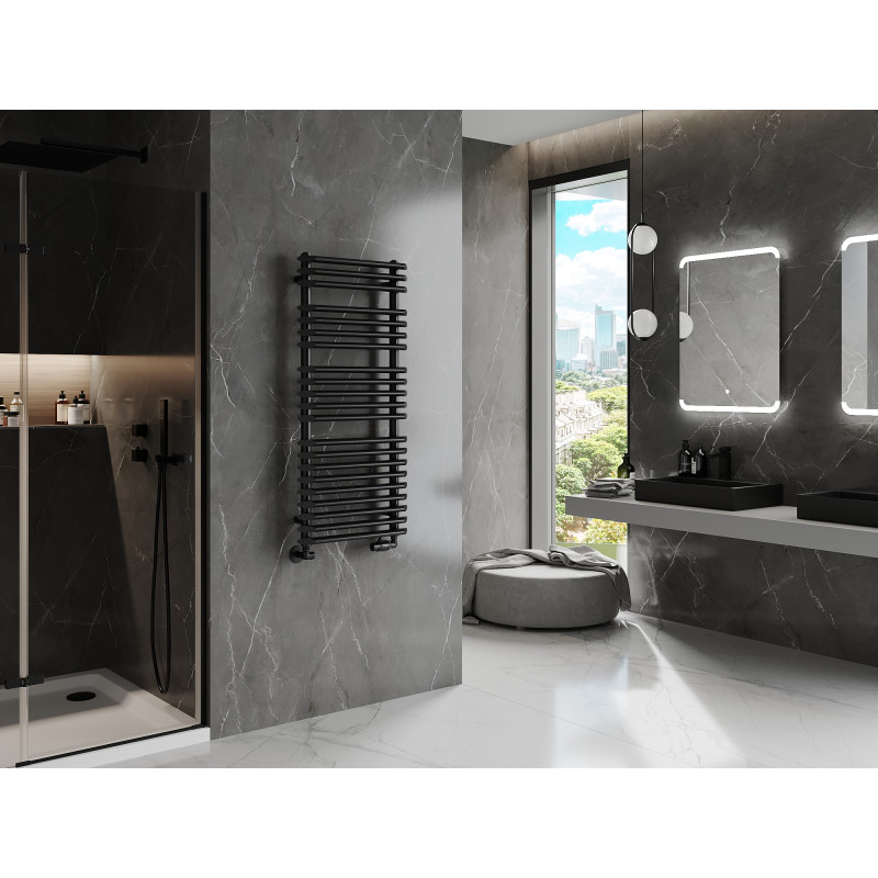 Mexen Akan Badezimmerheizkörper 1080 x 500 mm, 784 W, schwarz - W121-1080-500-00-70