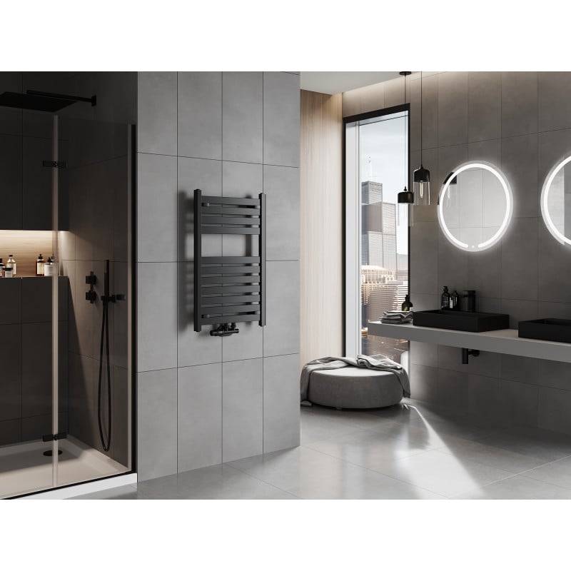 Mexen Uran Badezimmerheizkörper 800 x 500 mm, 364 W, schwarz - W105-0800-500-00-70
