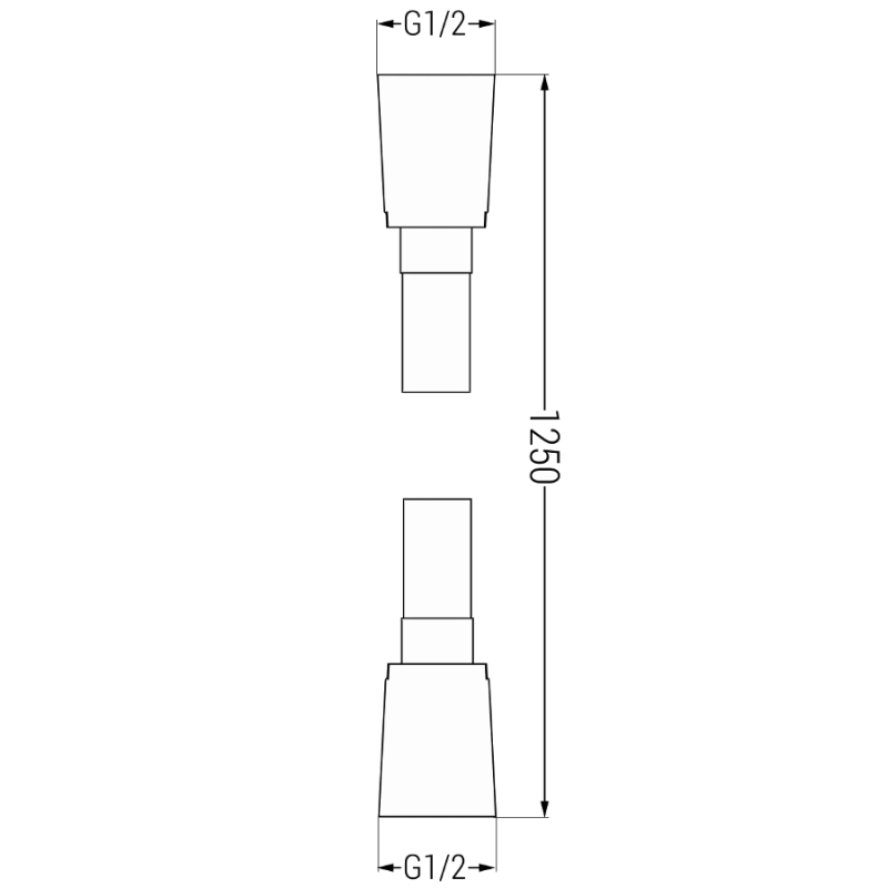 Mexen Duschschlauch 125 cm, Chrom - 79425-00