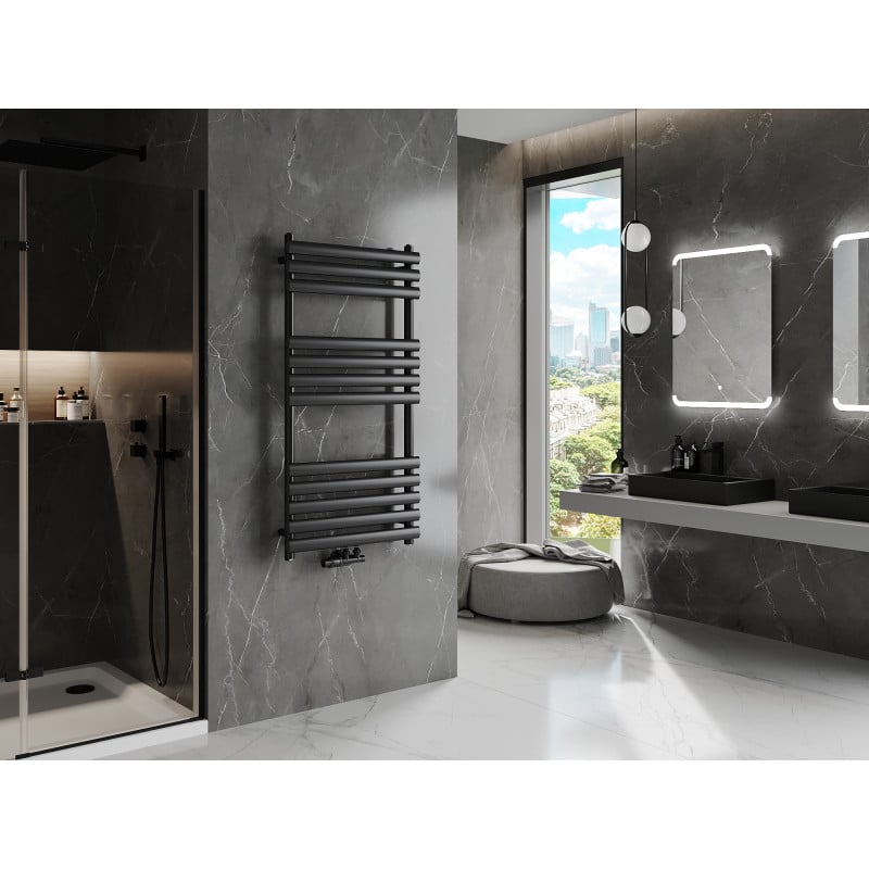 Mexen Jowisz Badezimmerheizkörper 1200 x 600 mm, 594 W, schwarz - W107-1200-600-00-70