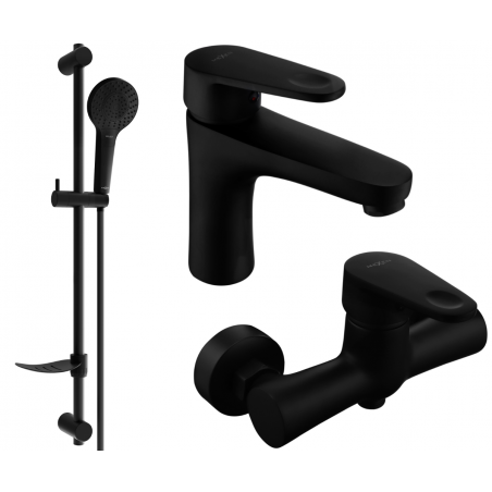 Mexen Kama DF05 Duschset, schwarz - 72504DF05-70