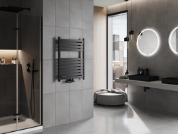 Mexen Uran Badezimmerheizkörper 800 x 600 mm, 425 W, schwarz - W105-0800-600-00-70