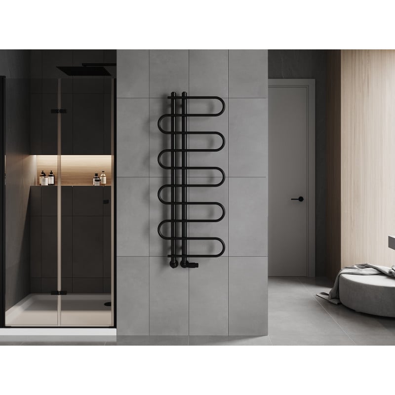 Mexen Kiso dekorativer Badezimmerheizkörper 1250 x 500 mm, 256 W, schwarz - W114-1250-500-00-70