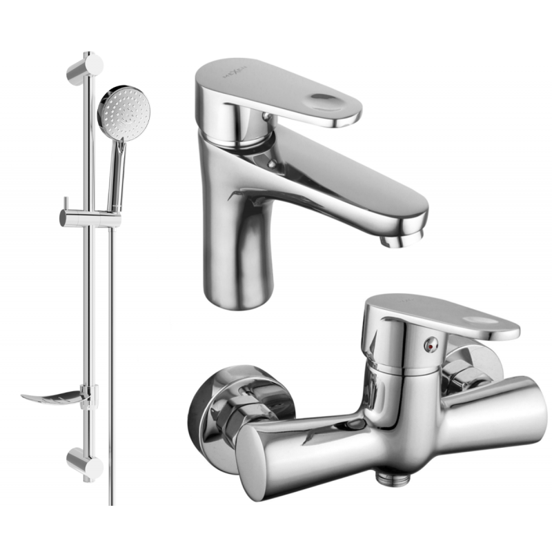 Mexen Kama DF75 Duschset, Chrom - 72504DF75-00
