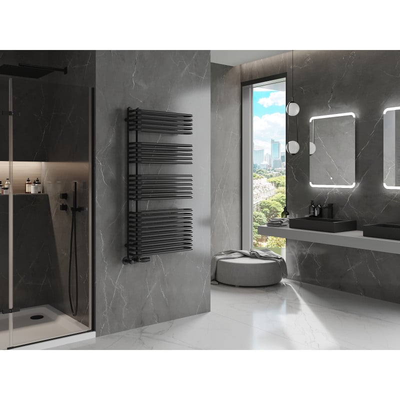 Mexen Amor Badezimmerheizkörper 1200 x 600 mm, 1083 W, schwarz - W120-1200-600-00-70