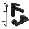 Mexen Kama DF75 Duschset, schwarz - 72504DF75-70