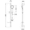 Mexen Kama DF75 Badewannenset, Chrom - 72503DF75-00