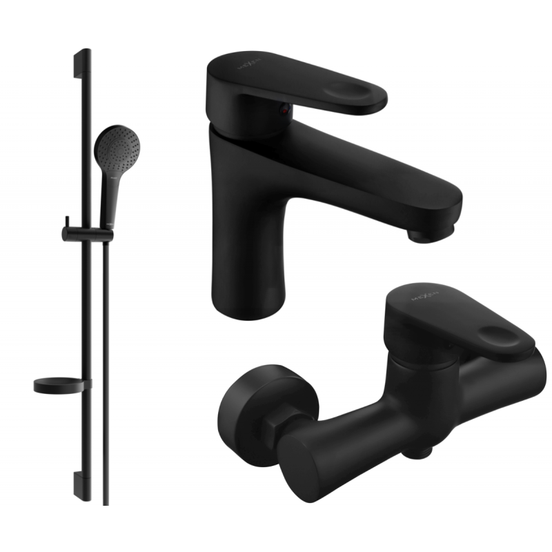 Mexen Kama DS05 Duschset, Schwarz - 72504DS05-70